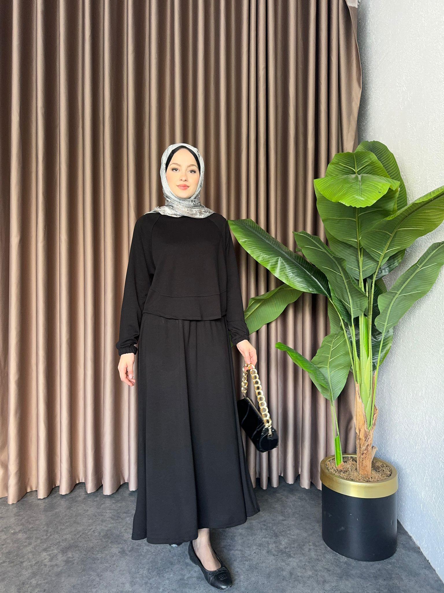 Basic Skirt Oysh 2-Piece Set Black