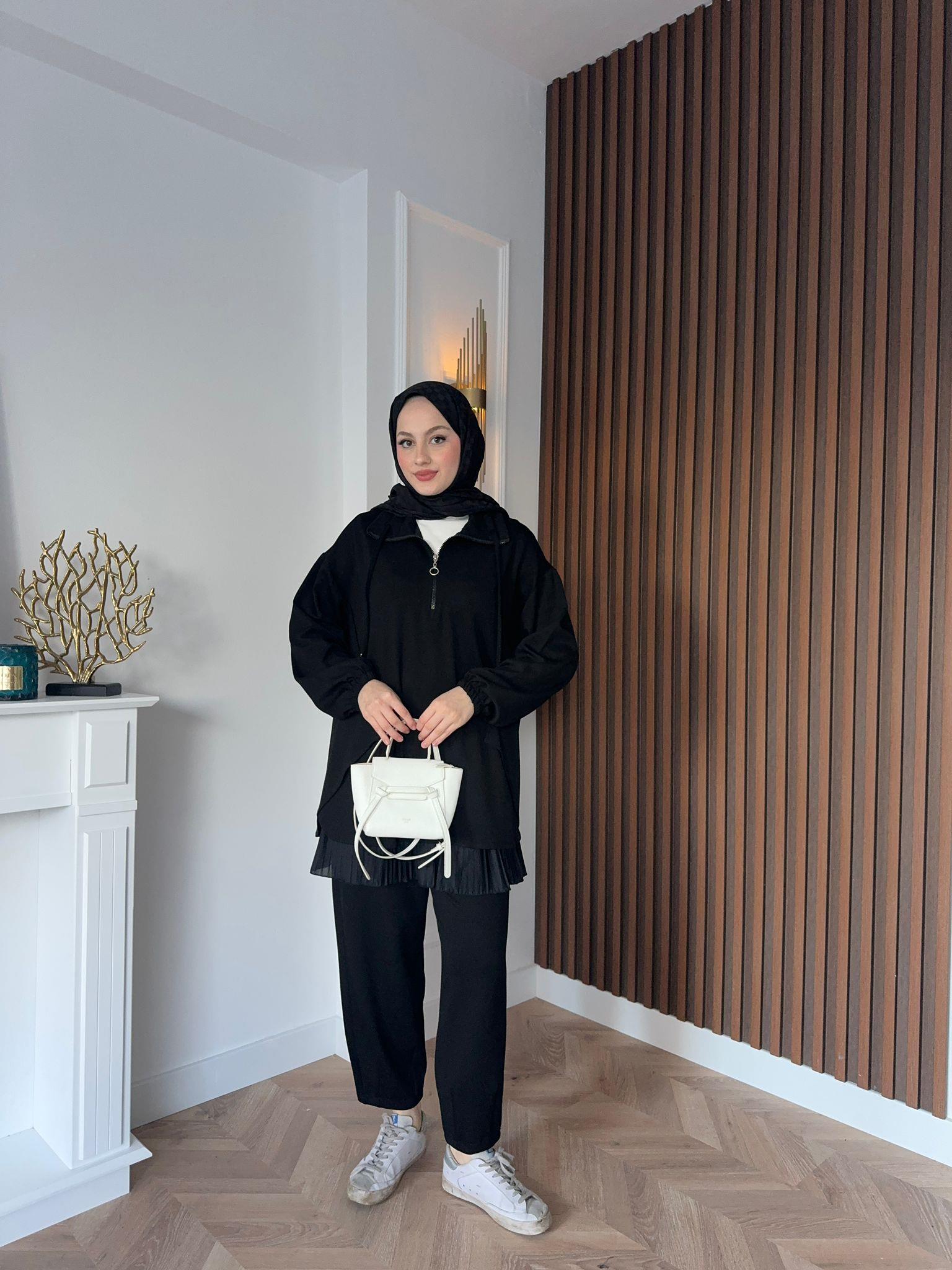 Ankle Length Oysh 2-Piece Set Black