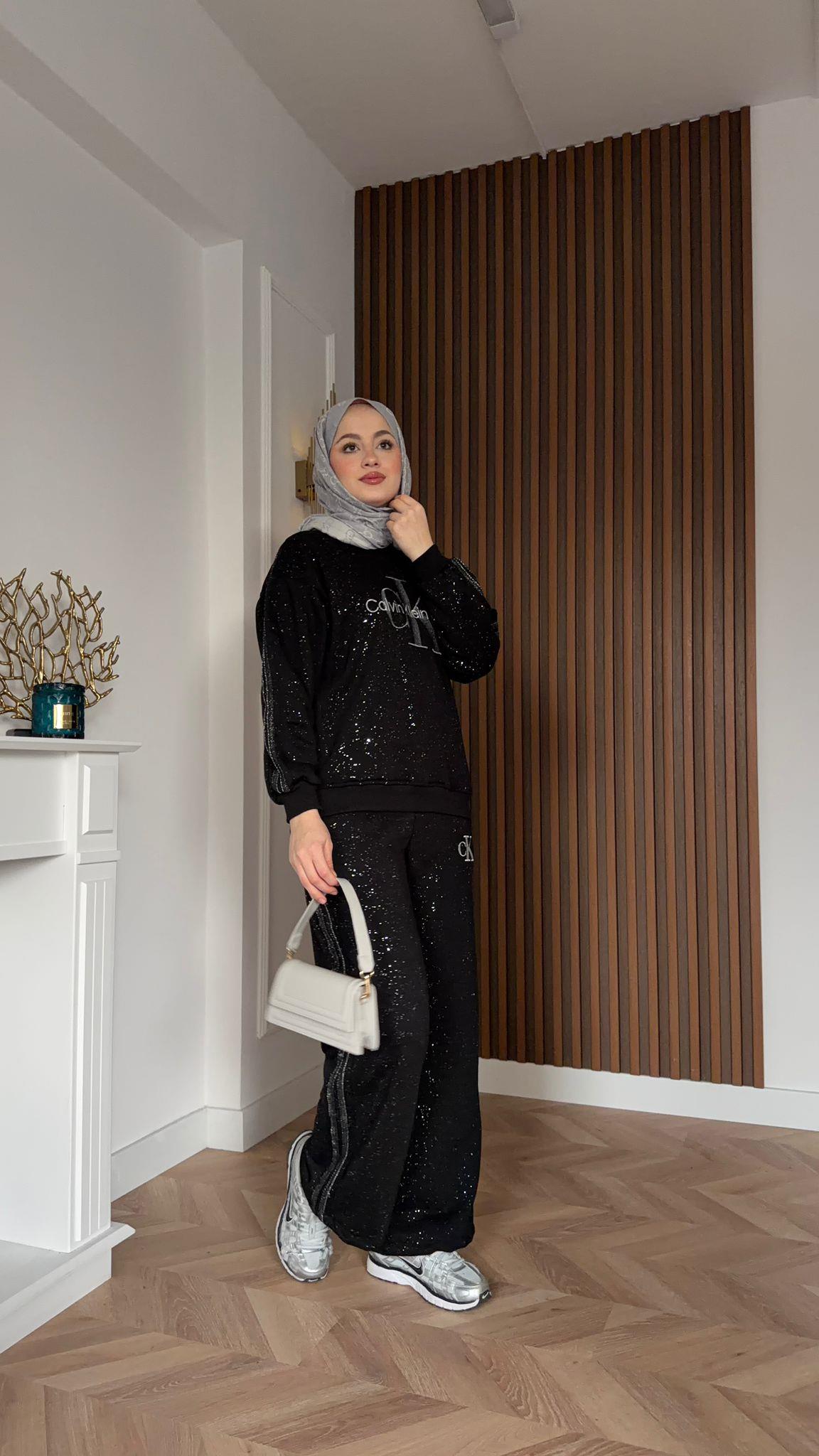 Ck Embellished 2-Piece Set Black