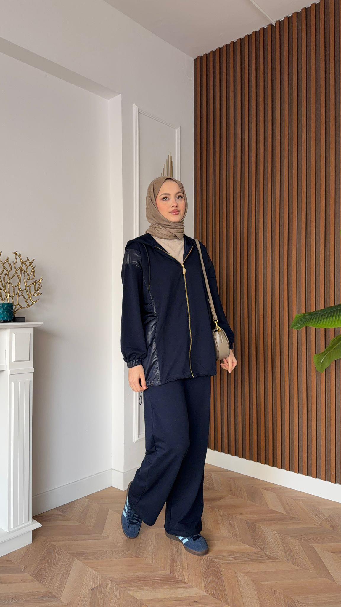 Demo ribbed 2-Piece Set Navy