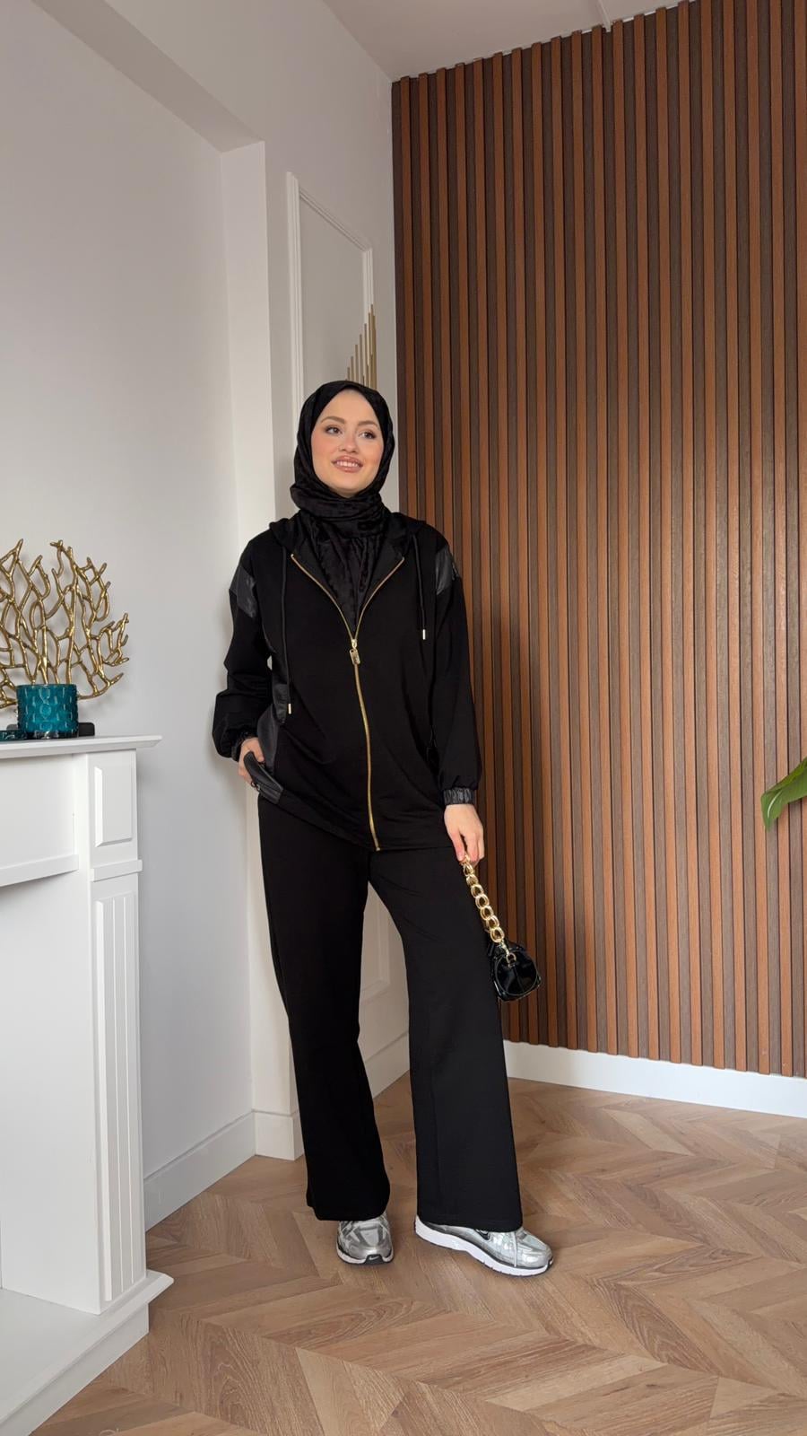 Demo ribbed 2-Piece Set Black