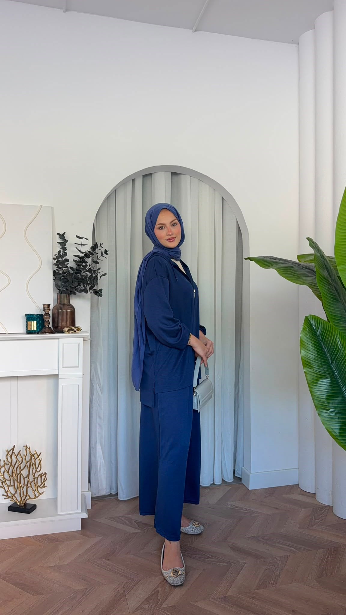 MEYSADESIGN PANTOLON TAKIM Fermuarlı Oysh İkili Takım Lacivert