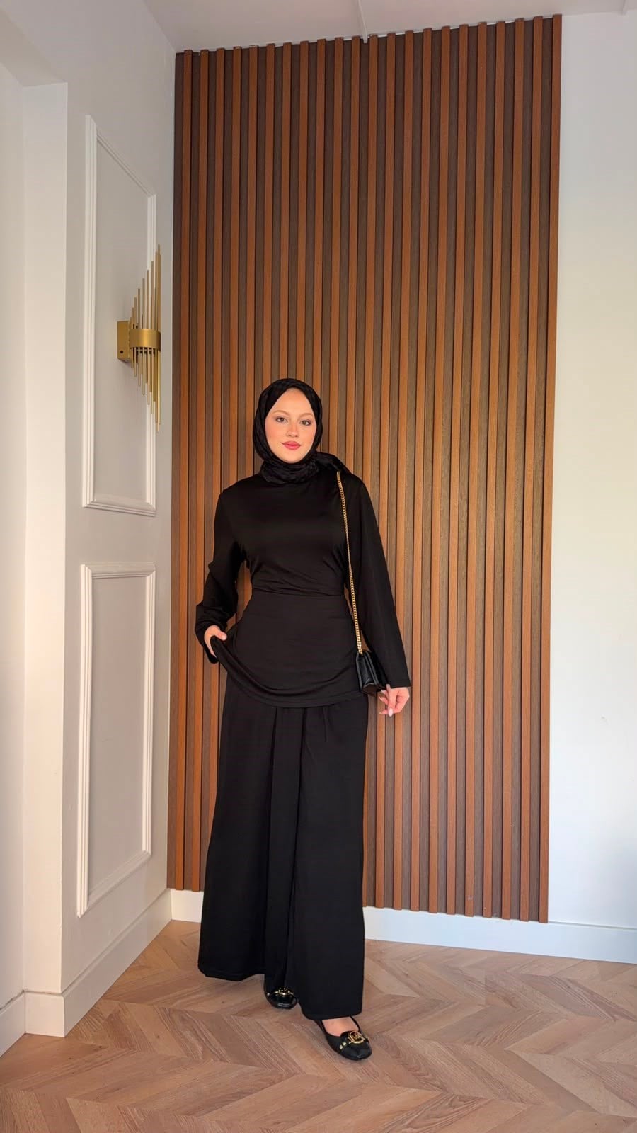 MEYSADESIGN PANTOLON TAKIM İpek Oysh İkili Takım Siyah