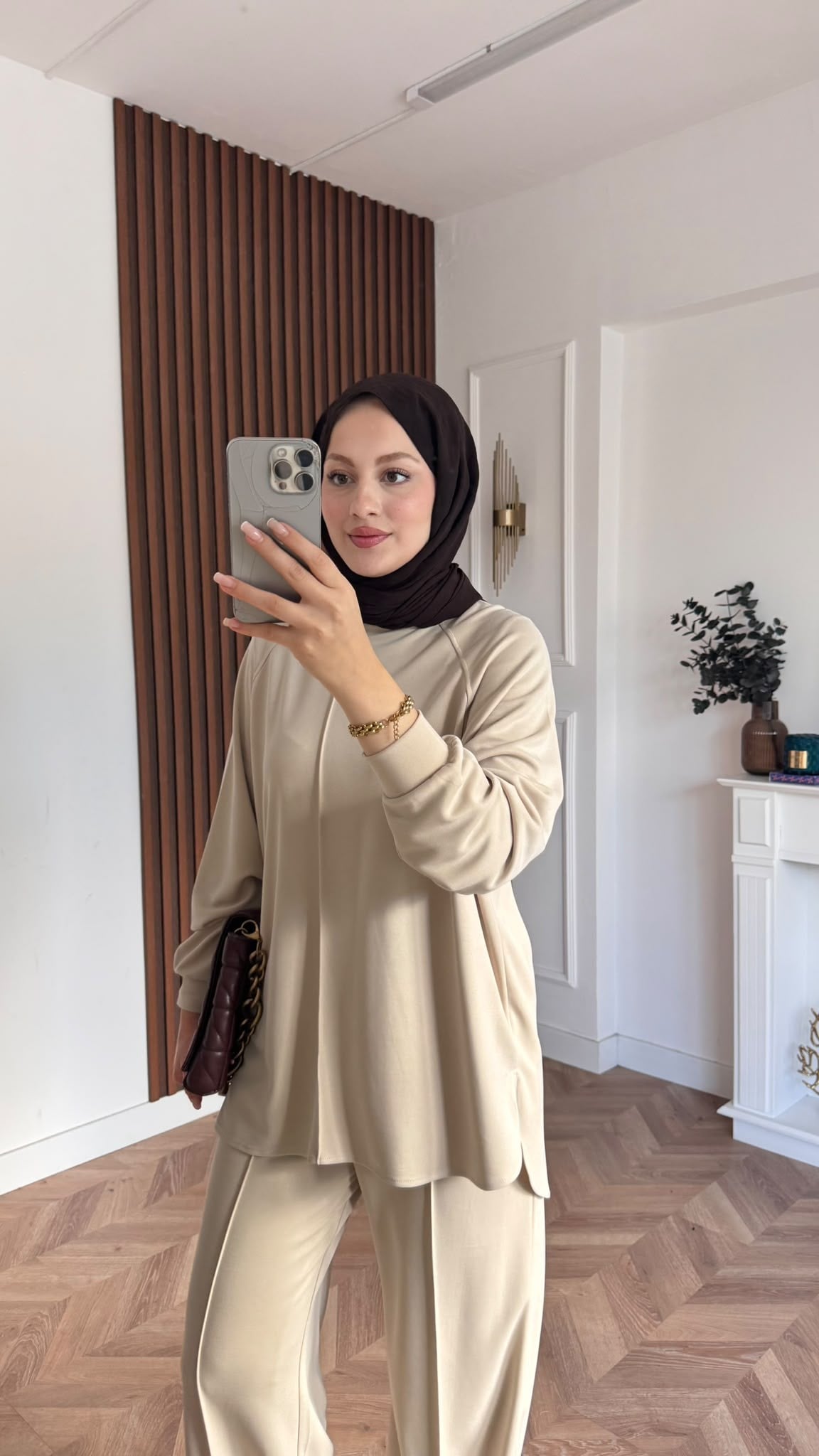 MEYSADESIGN PANTOLON TAKIM Relax Yumoş Takım Bej