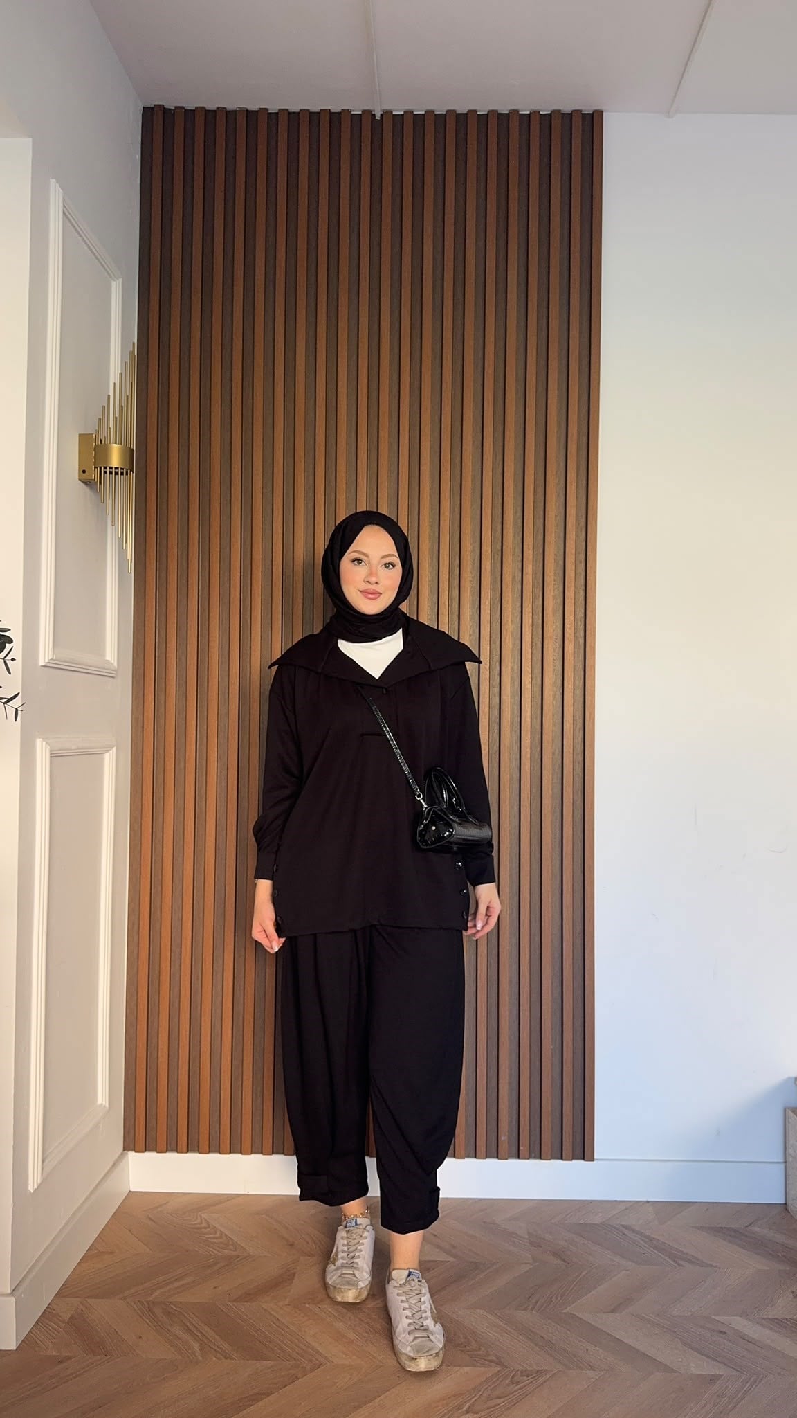 MEYSADESIGN PANTOLON TAKIM Soya Oysh İkili Takım Siyah