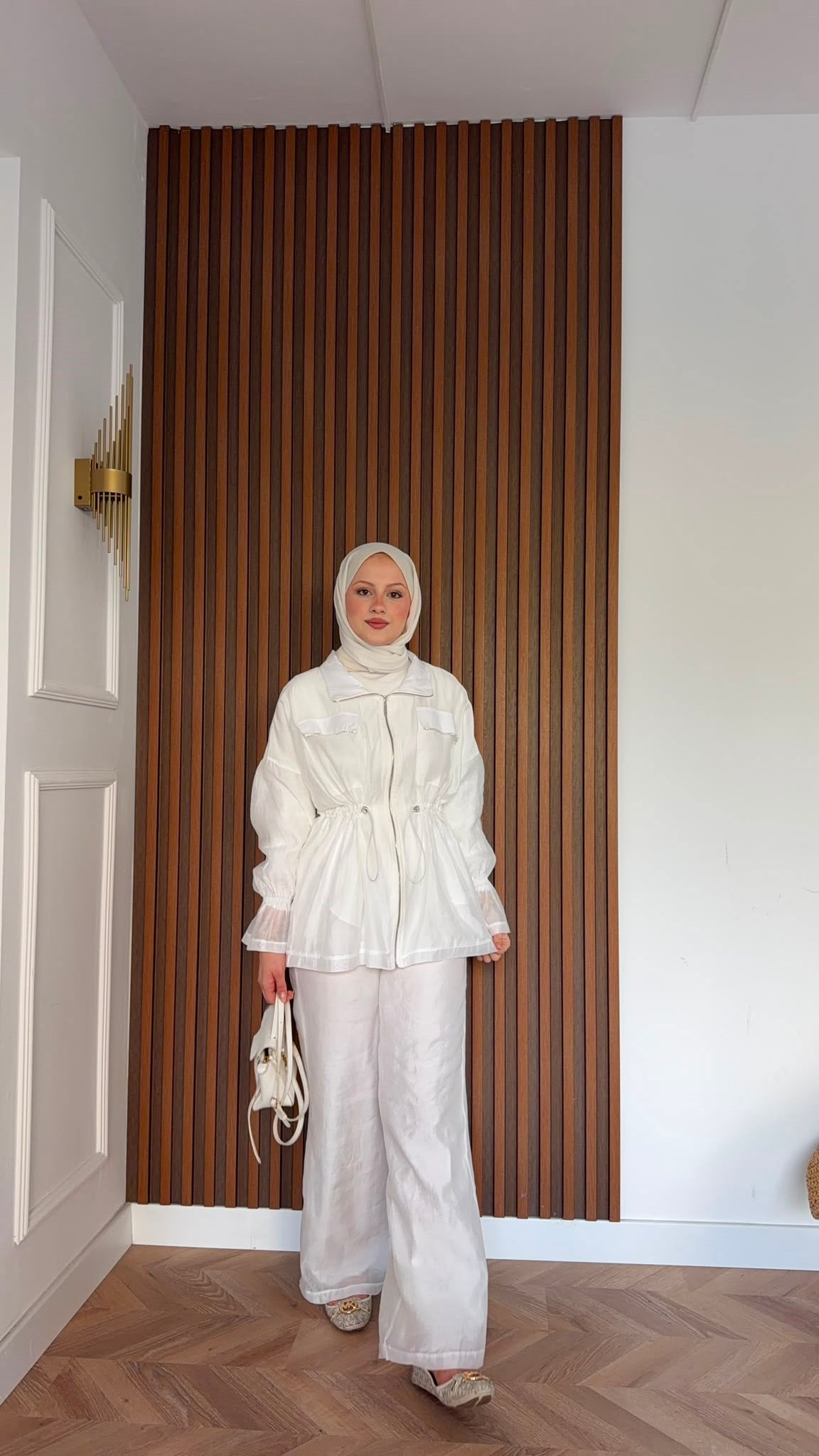 MEYSADESIGN PANTOLON TAKIM Syrus Taşlı Tensel İkili Takım Beyaz