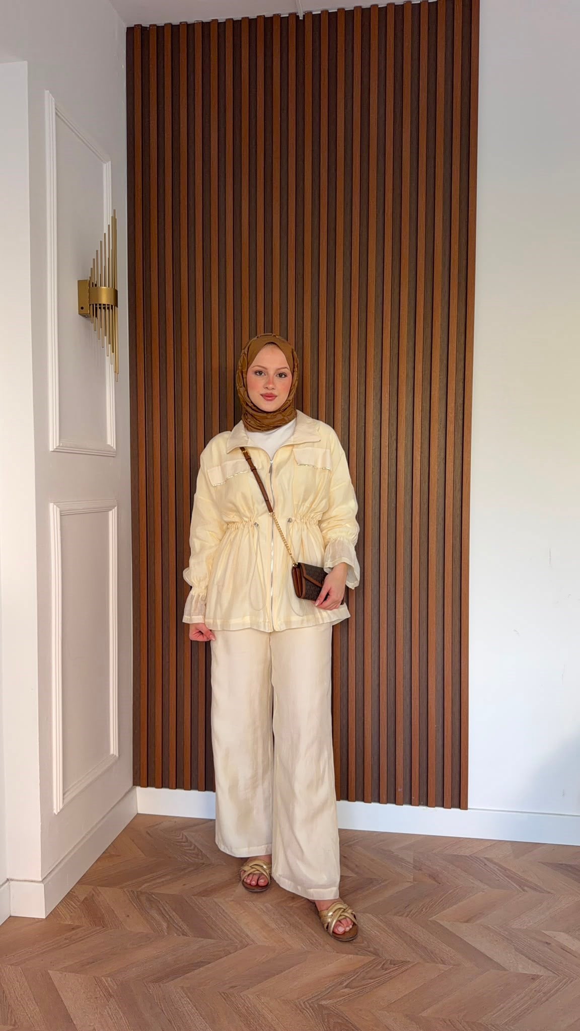 MEYSADESIGN PANTOLON TAKIM Syrus Taşlı Tensel İkili Takım Butteryellow