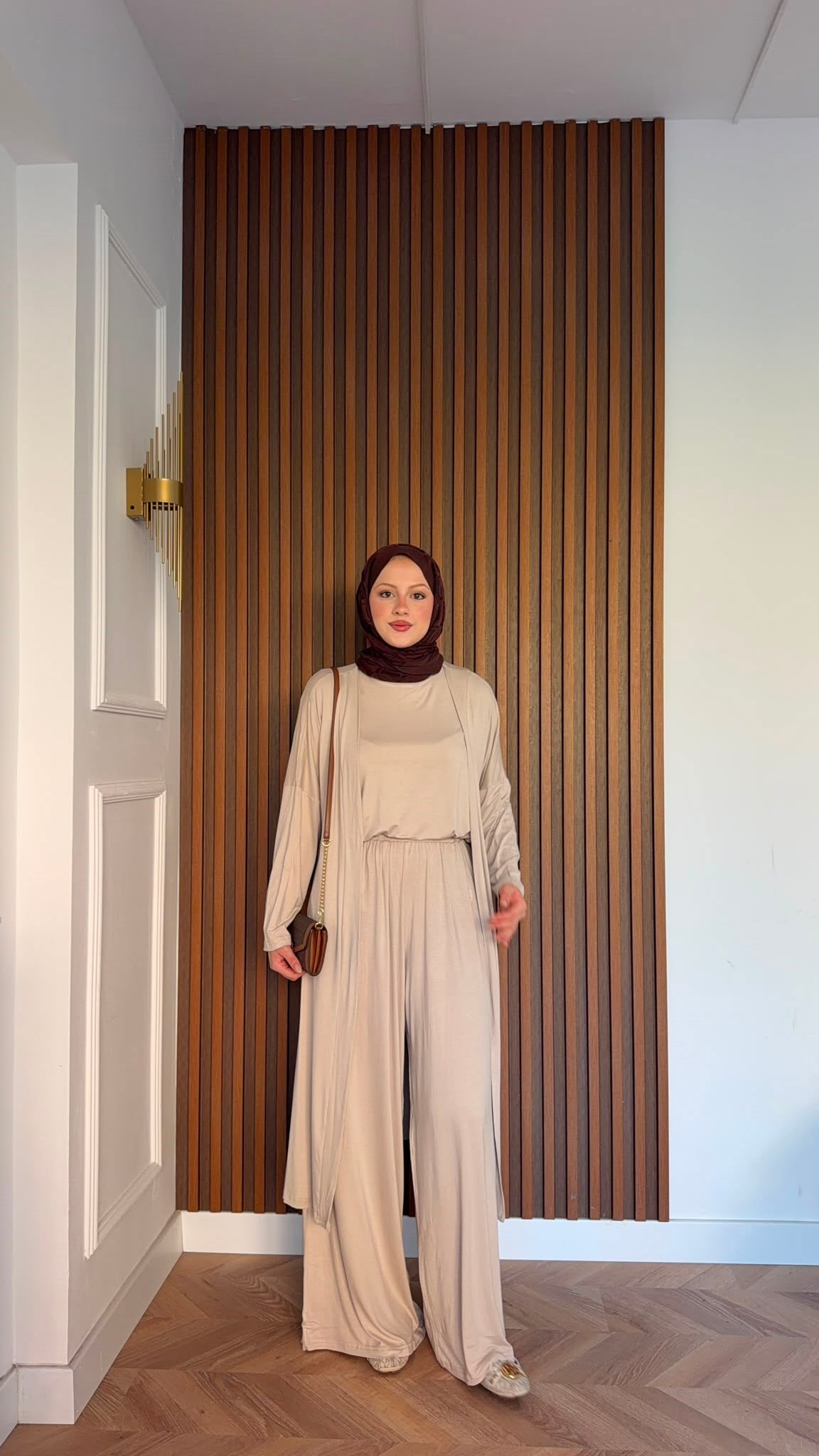 MEYSADESIGN PANTOLON TAKIM Üçlü Sandy Takım Bej