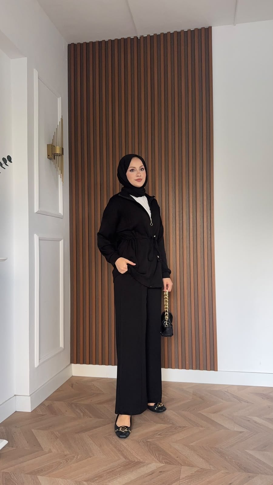 MEYSADESIGN PANTOLON TAKIM Yade İkili Eşofman Takım Siyah