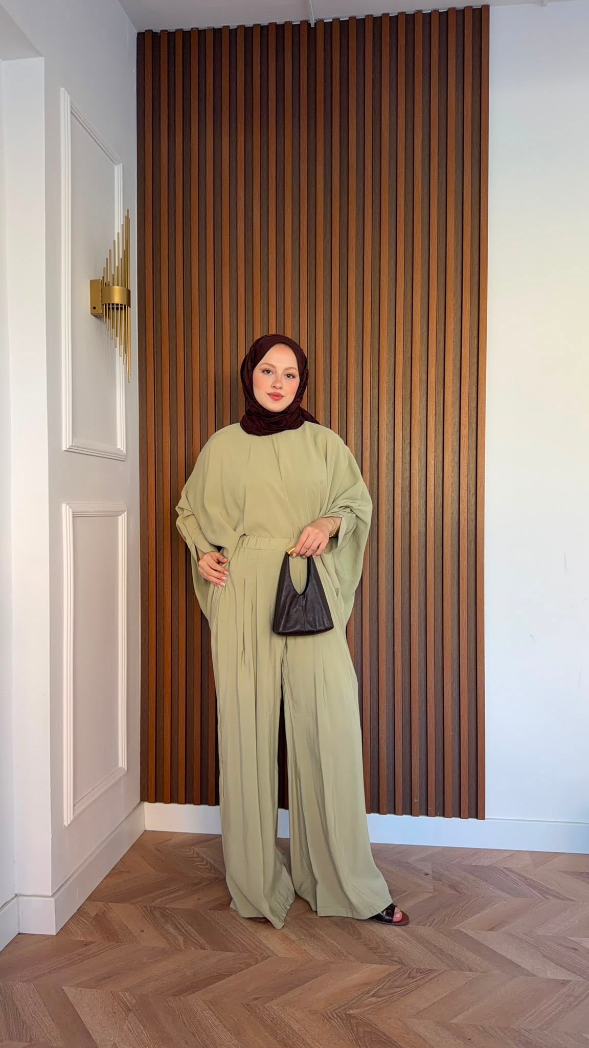 MEYSADESIGN PANTOLON TAKIM Yarasa Kol Tensel Takım Çağla