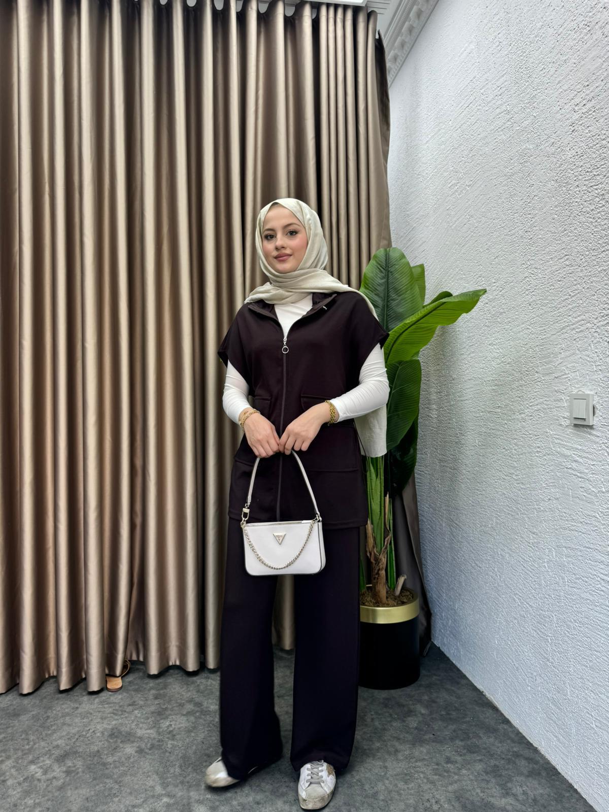 Waistcoat Oysh Set Brown