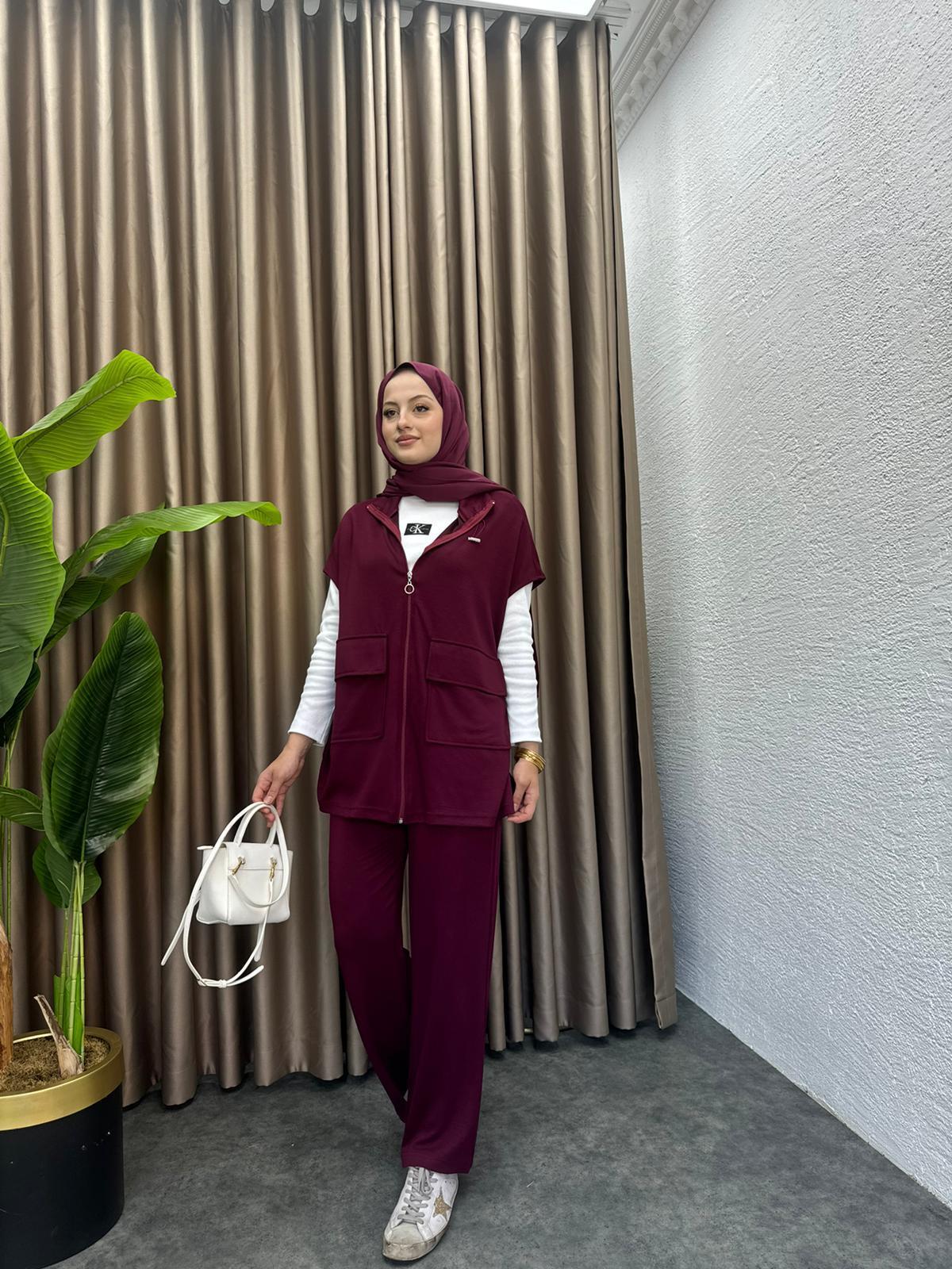 Waistcoat Oysh Set Burgundy