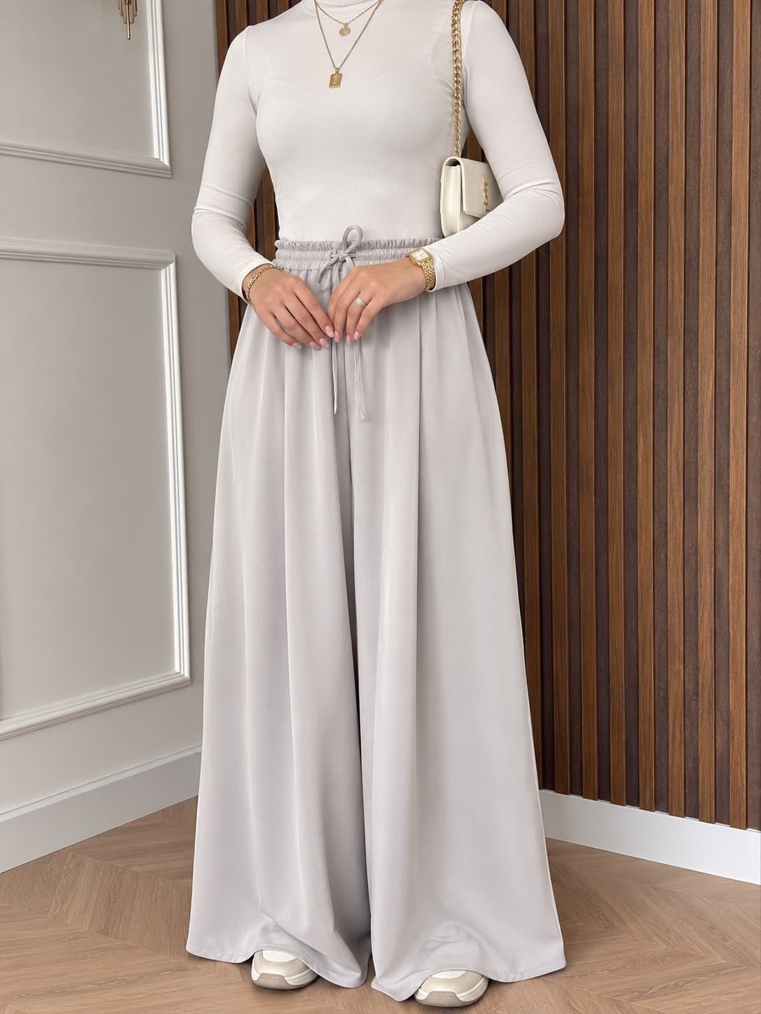 MEYSADESIGN PANTOLON Zr Muadil Saten Pantolon Bej