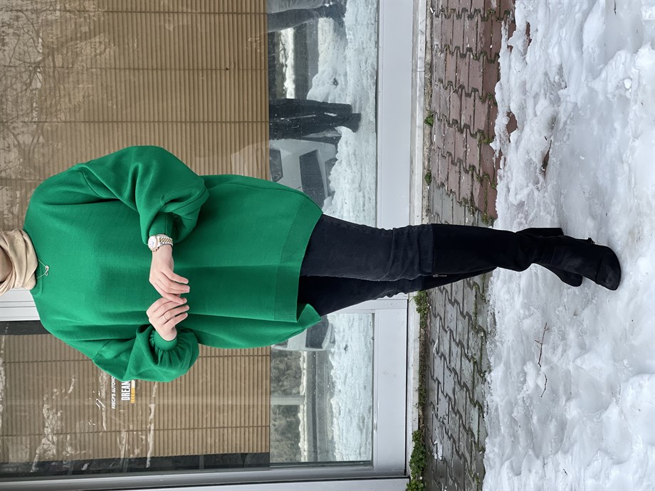 Balon Kol Benetton Yeşili Kazak | Meysadesign | En Trend Kadın Giyim  Mağazası | Yeni Sezonda Modern Güçlü ve Minimal - Bu Aya Özel Fiyatlar
