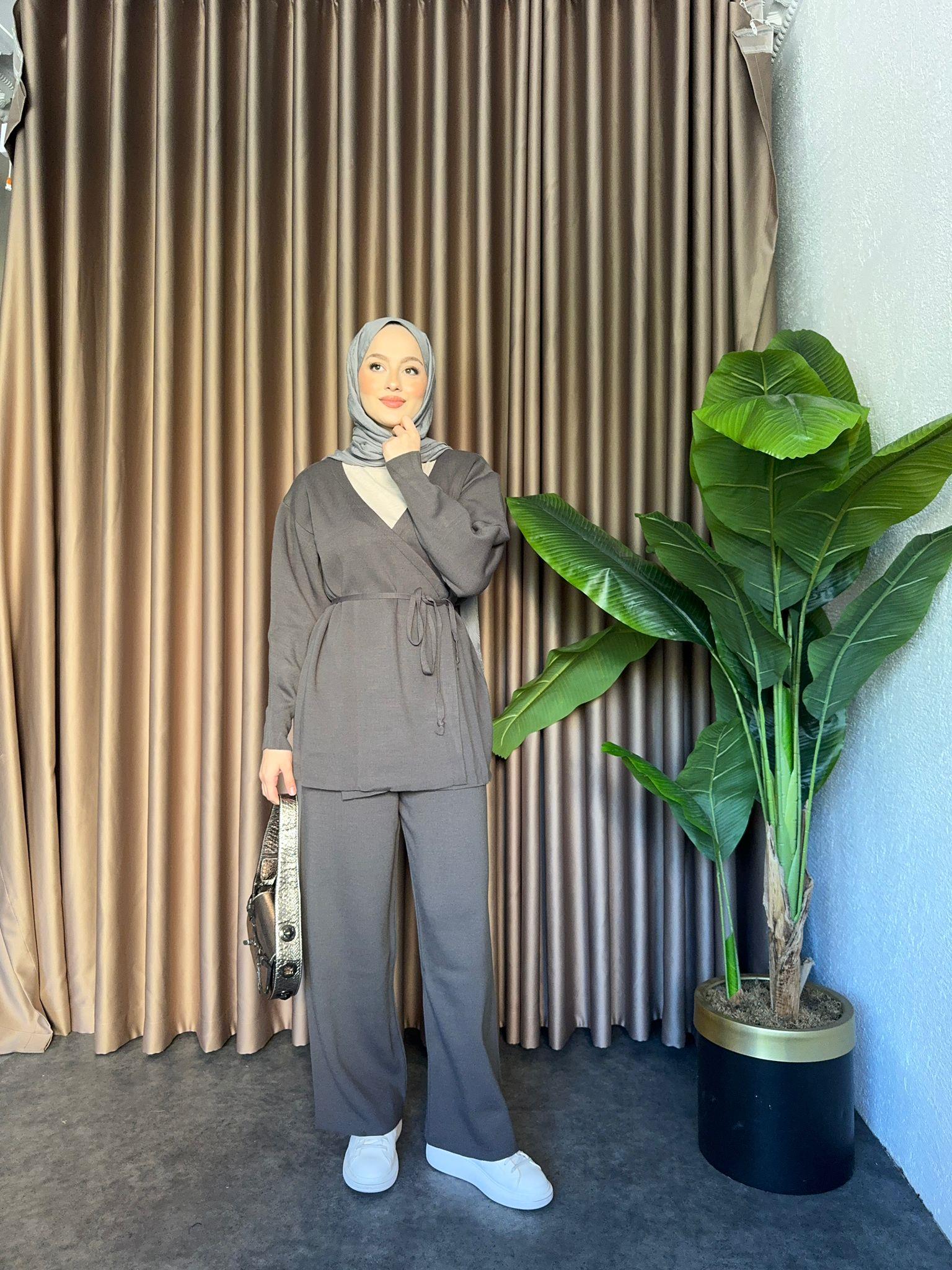 Kruvaze Knit 2-Piece Set Anthracite