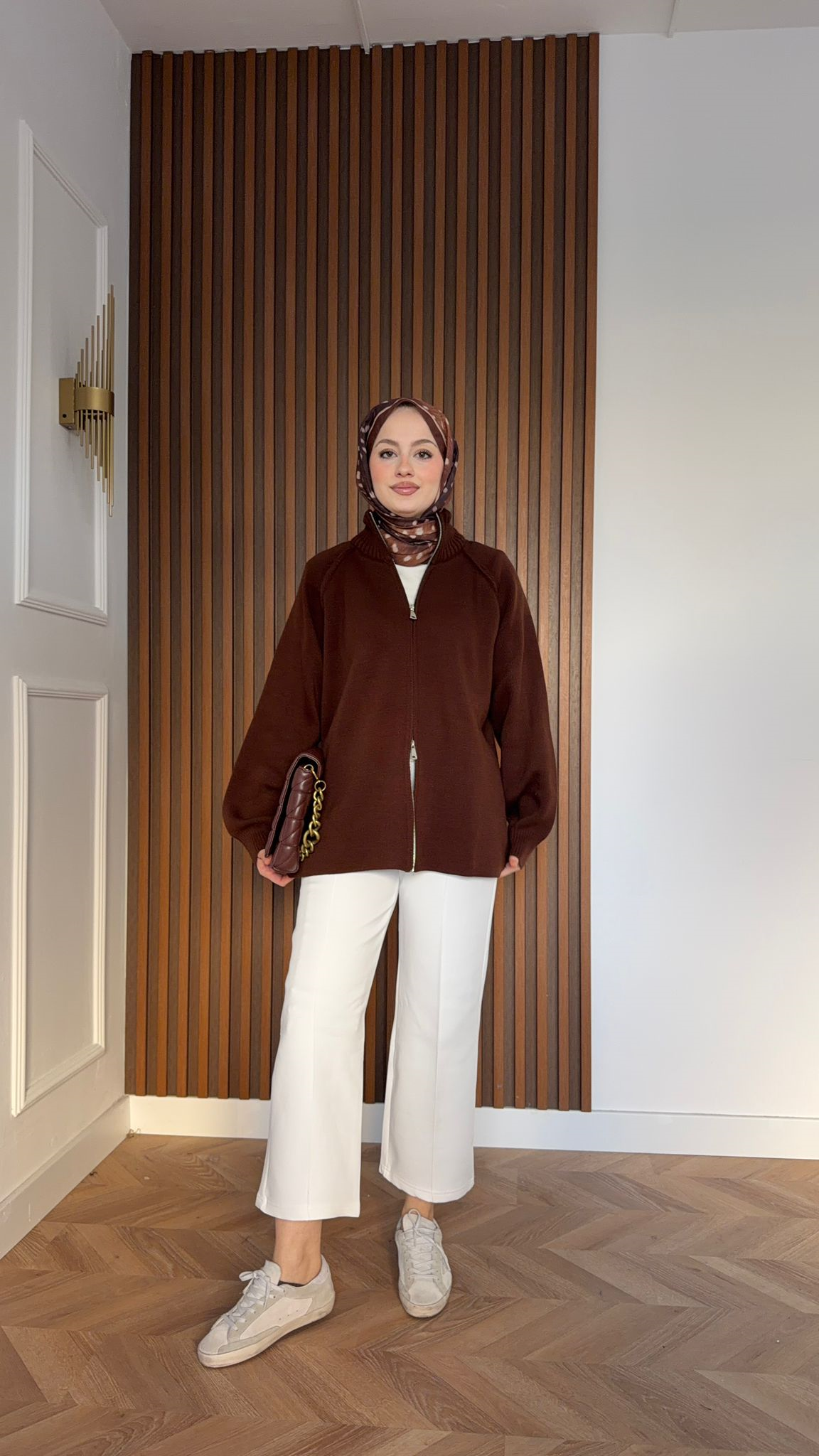 MEYSADESIGN KNITWEAR Marbella Triko Hırka Kahve