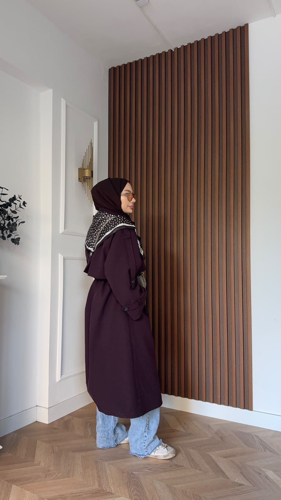 MEYSADESIGN TRENCKOT Gadget Oversize Trençkot Burgonya