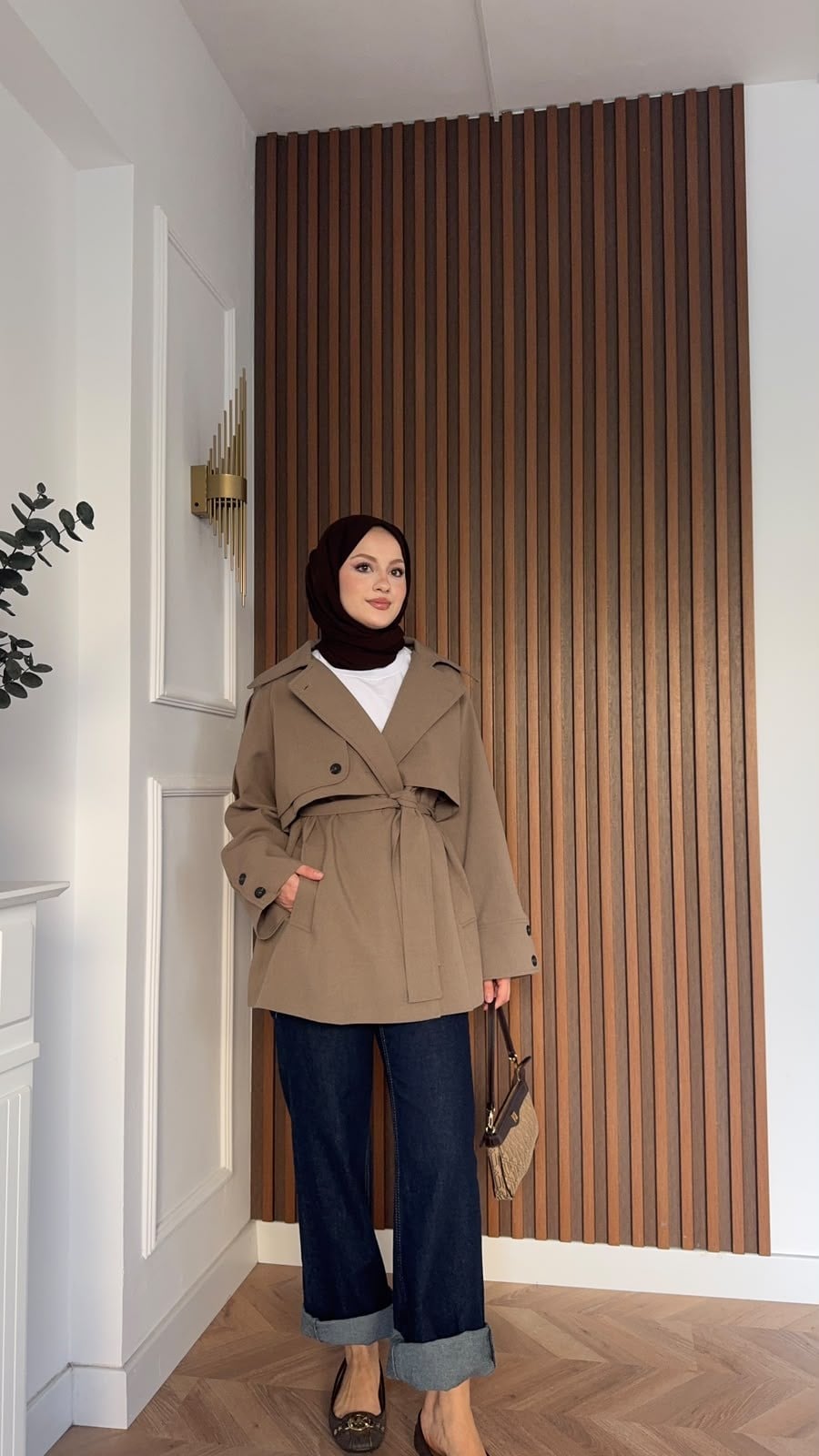 MEYSADESIGN TRENCKOT Kısa Gadget Oversize Trençkot Küf Yeşili