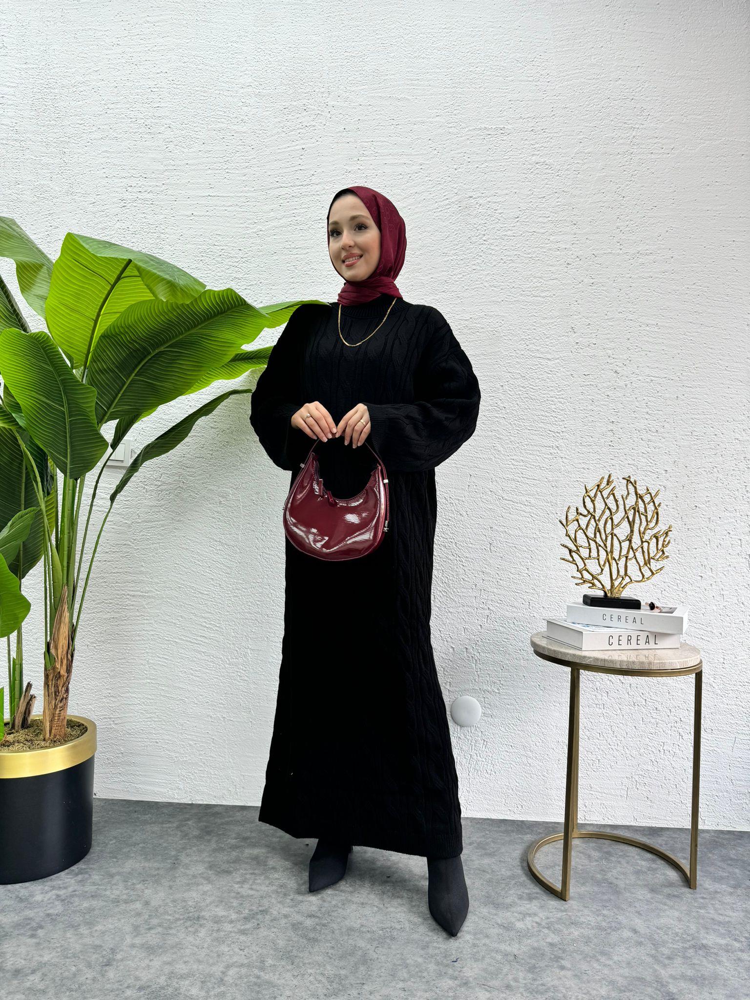 Pinterest Knit Dress Black