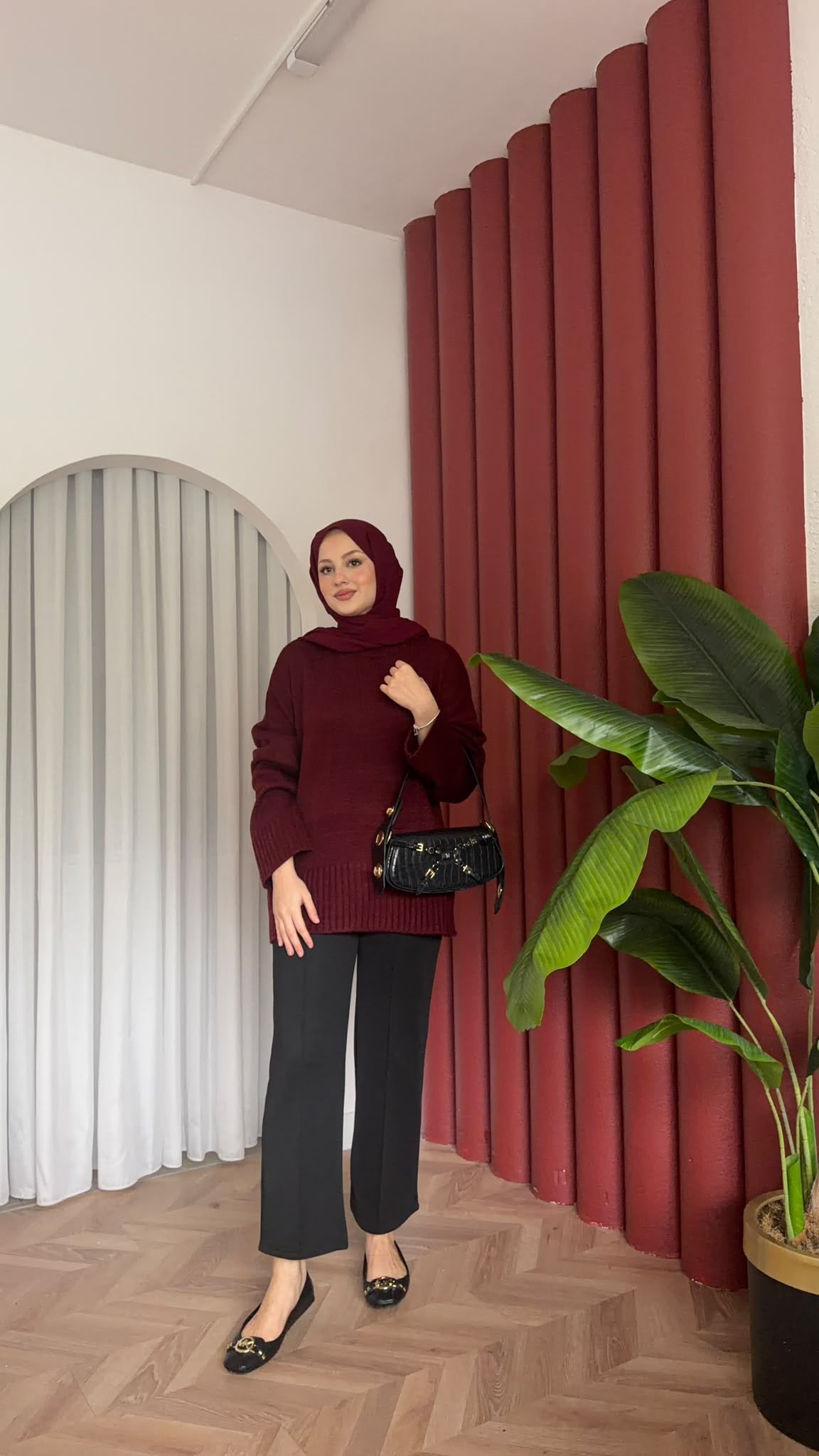 MEYSADESIGN TRİKO KAZAK Riyal Yumoş Kazak Bordo