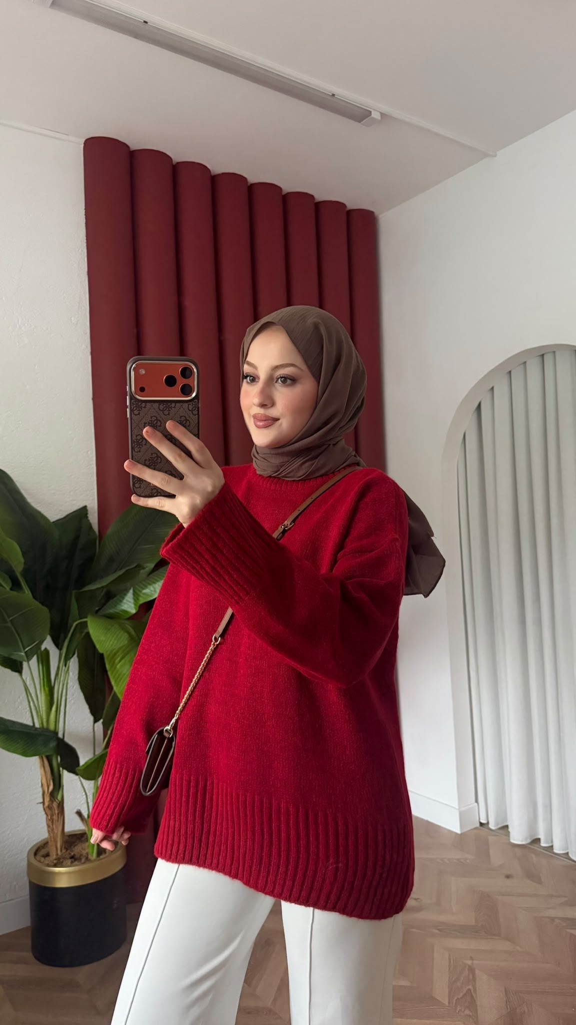 MEYSADESIGN TRİKO KAZAK Riyal Yumoş Kazak Kırmızı