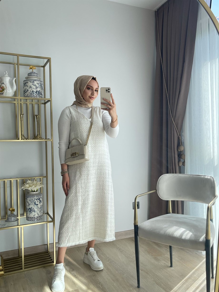 Tüvit Kumaş Jile Krem | Meysadesign | En Trend Kadın Giyim Mağazası | Yeni  Sezonda Modern Güçlü ve Minimal - Bu Aya Özel Fiyatlar