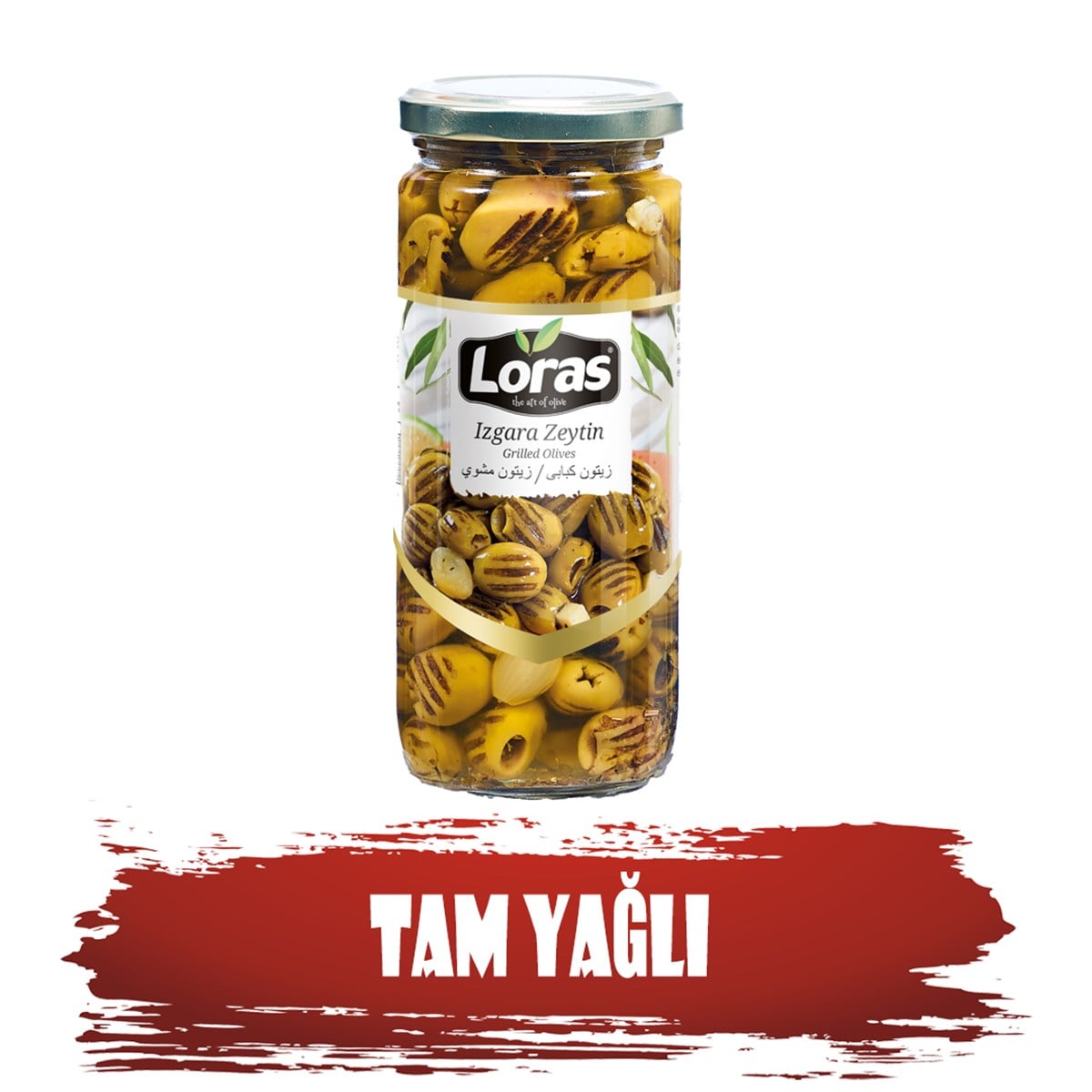 LORAS  IZGARA YEŞİL ZEYTİN CAM 300 GR (181 - 200)YEŞİL ZEYTİNLORAS