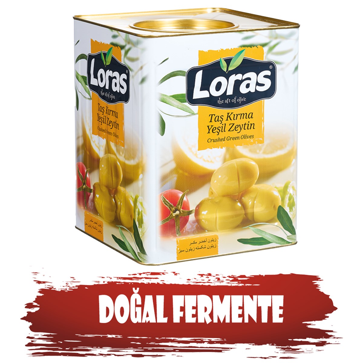LORAS KIRMA KALAMATA YEŞİL ZEYTİN TENEKE 10.000 Gr (70 - 100)YEŞİL ZEYTİNLORAS