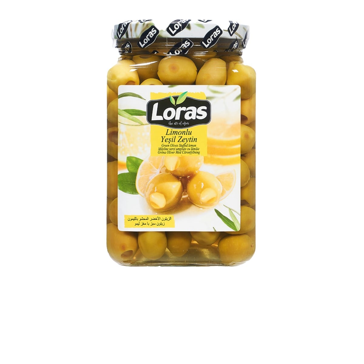 LORAS  LİMON DOLGULU YEŞİL ZEYTİN CAM 900 GR (181 - 200)YEŞİL ZEYTİNLORAS