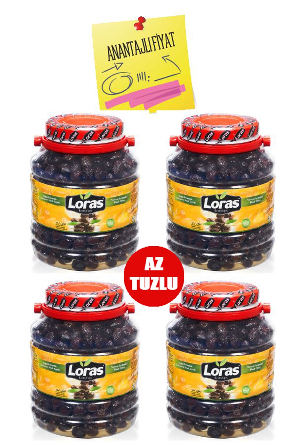LORAS SİYAH ZEYTİN GEMLİK PET SÜPER 2000 GRx4 AdetKAMPANYALARLORAS