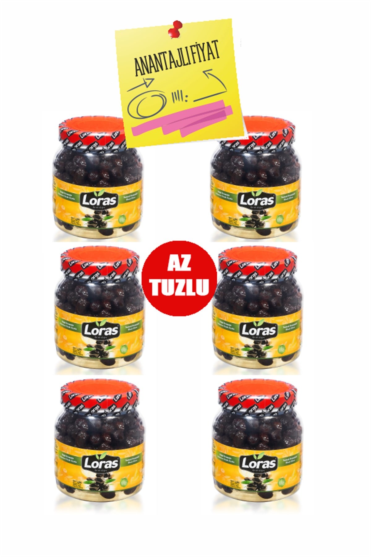 LORAS SİYAH ZEYTİN GEMLİK PET SÜPER 900 GRx6 AdetKAMPANYALARLORAS