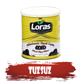 LORAS  DİLİMLİ SİYAH ZEYTİN TENEKE 350 GR SİYAH ZEYTİNLORAS