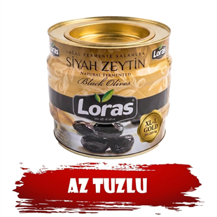 LORAS  GEMLİK SİYAH ZEYTİN TENEKE GOLD  1.400 Gr (201 - 260)SİYAH ZEYTİNLORAS