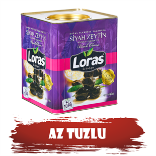 LORAS  GEMLİK SİYAH ZEYTİN TENEKE LÜX 10.000 GR (411 - 460)SİYAH ZEYTİNLORAS