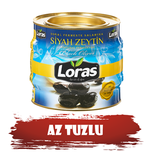 LORAS  GEMLİK SİYAH ZEYTİN TENEKE MEGA 1.400 GR (261 - 290)SİYAH ZEYTİNLORAS