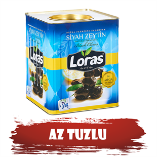 LORAS  GEMLİK SİYAH ZEYTİN TENEKE MEGA 10.000 GR (261 - 290)SİYAH ZEYTİNLORAS