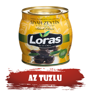 LORAS  GEMLİK SİYAH ZEYTİN TENEKE SÜPER 2.000 GR (291 - 320)SİYAH ZEYTİNLORAS