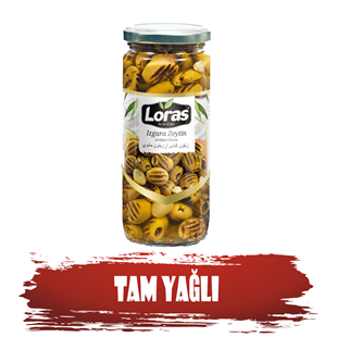 LORAS  IZGARA YEŞİL ZEYTİN CAM 300 GR (181 - 200)YEŞİL ZEYTİNLORAS