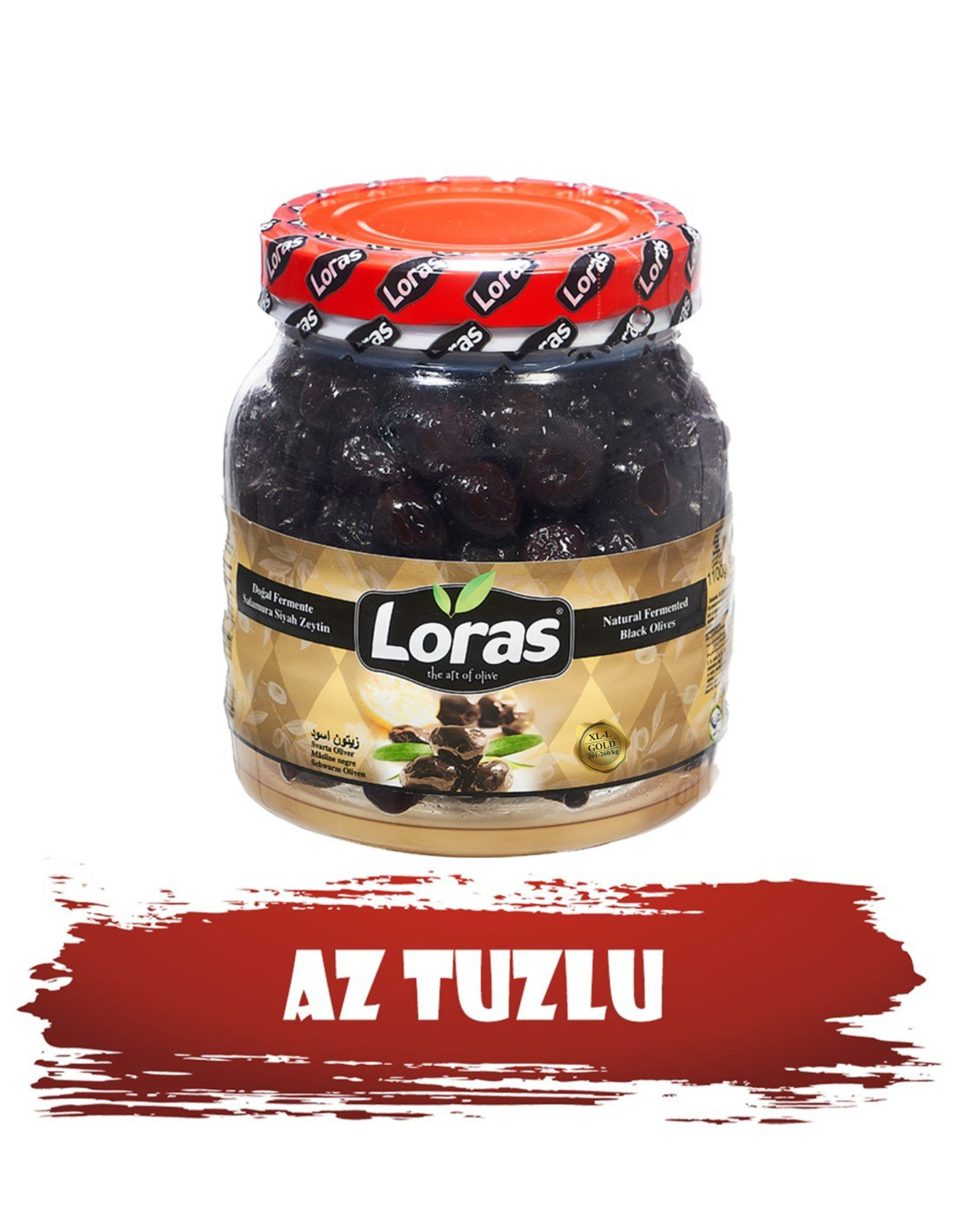 LORAS  GEMLİK SİYAH ZEYTİN PET GOLD 900 GR (201 - 260) XL - LSİYAH ZEYTİNLORAS