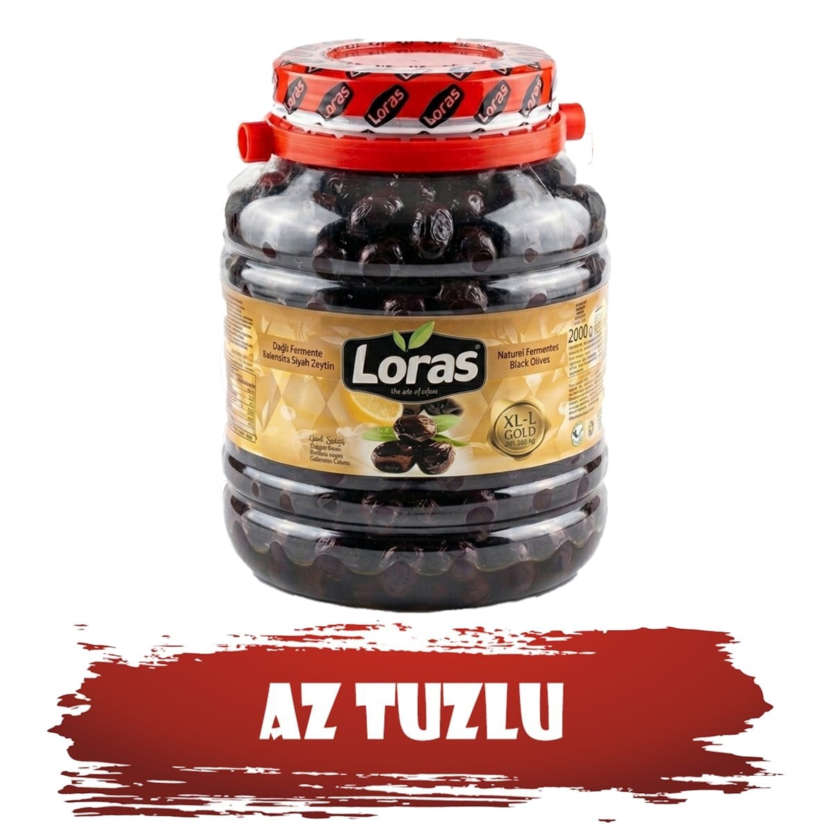 LORAS GEMLİK SİYAH ZEYTİN PET GOLD XL-L 2.000 Gr (201 - 260)SİYAH ZEYTİNLORAS