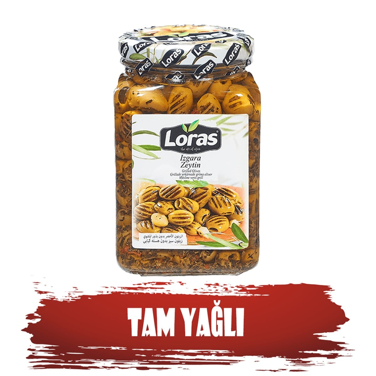 LORAS  IZGARA YEŞİL ZEYTİN CAM 850 GR (201 - 230)YEŞİL ZEYTİNLORAS