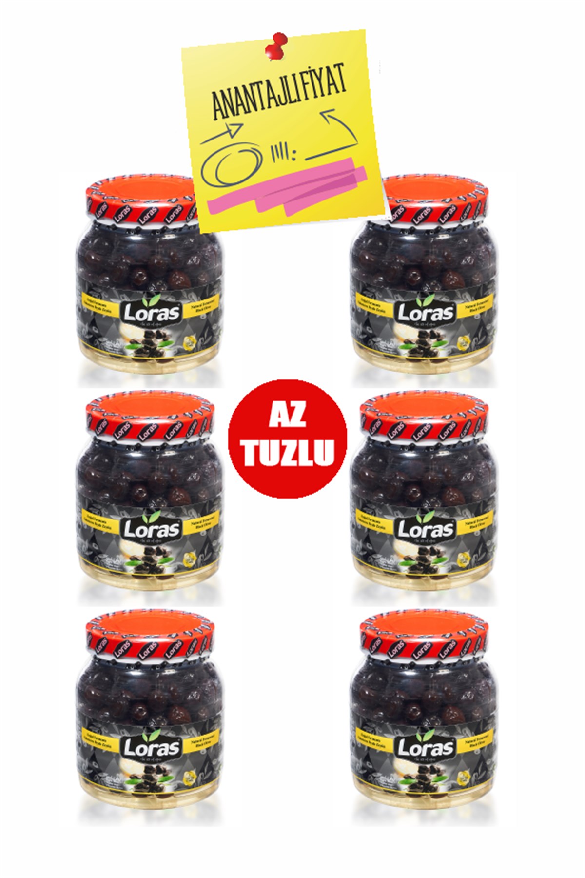 LORAS SİYAH ZEYTİN GEMLİK PET HİPER 900 GRx6 AdetKAMPANYALARLORAS