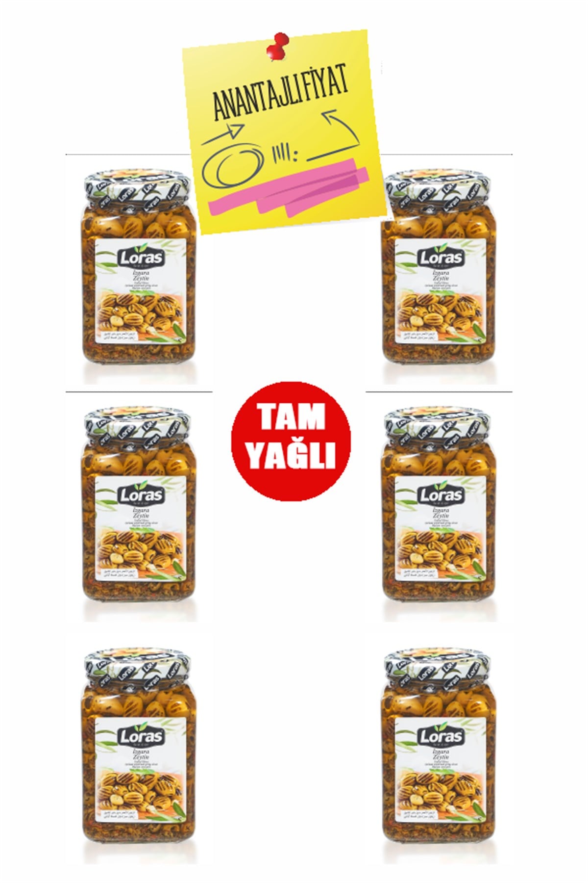 LORAS YEŞİL ZEYTİN IZGARA 850 GRx6 ADETKAMPANYALARLORAS