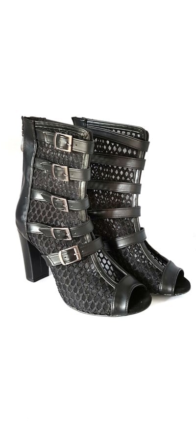 HIGH HEELS SIYAH FILELI