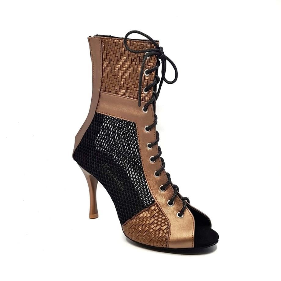 BROWN BLACK WOMEN HEELS DANCE 