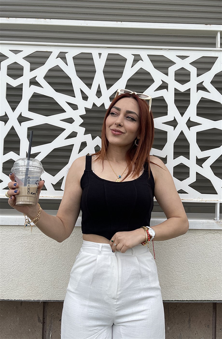 Arkası Bağcıklı Crop Atlet  Siyah