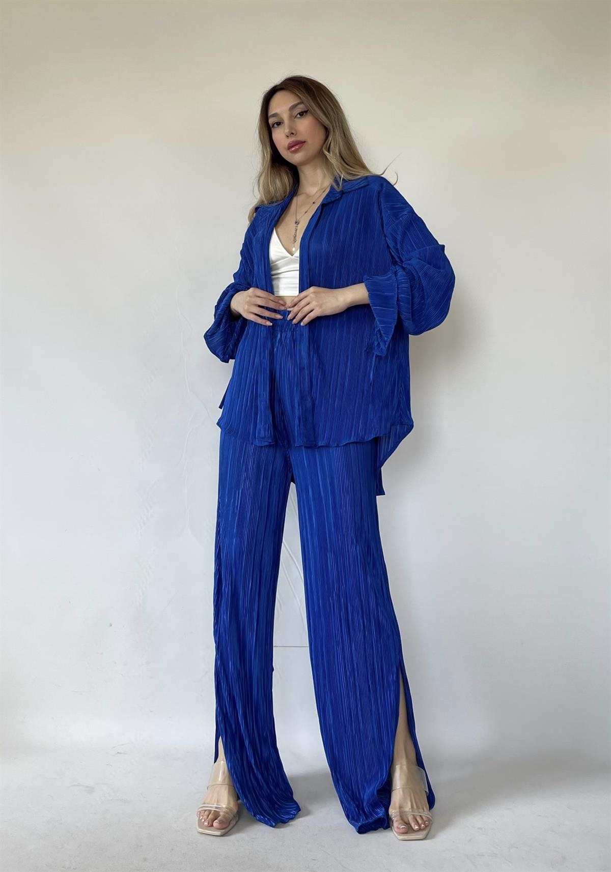 Becca Krinkıl Takım Saks Mavi