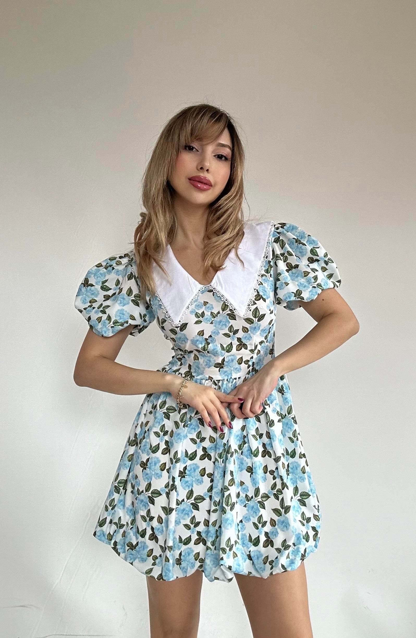 Fiorella Elbise Mavi