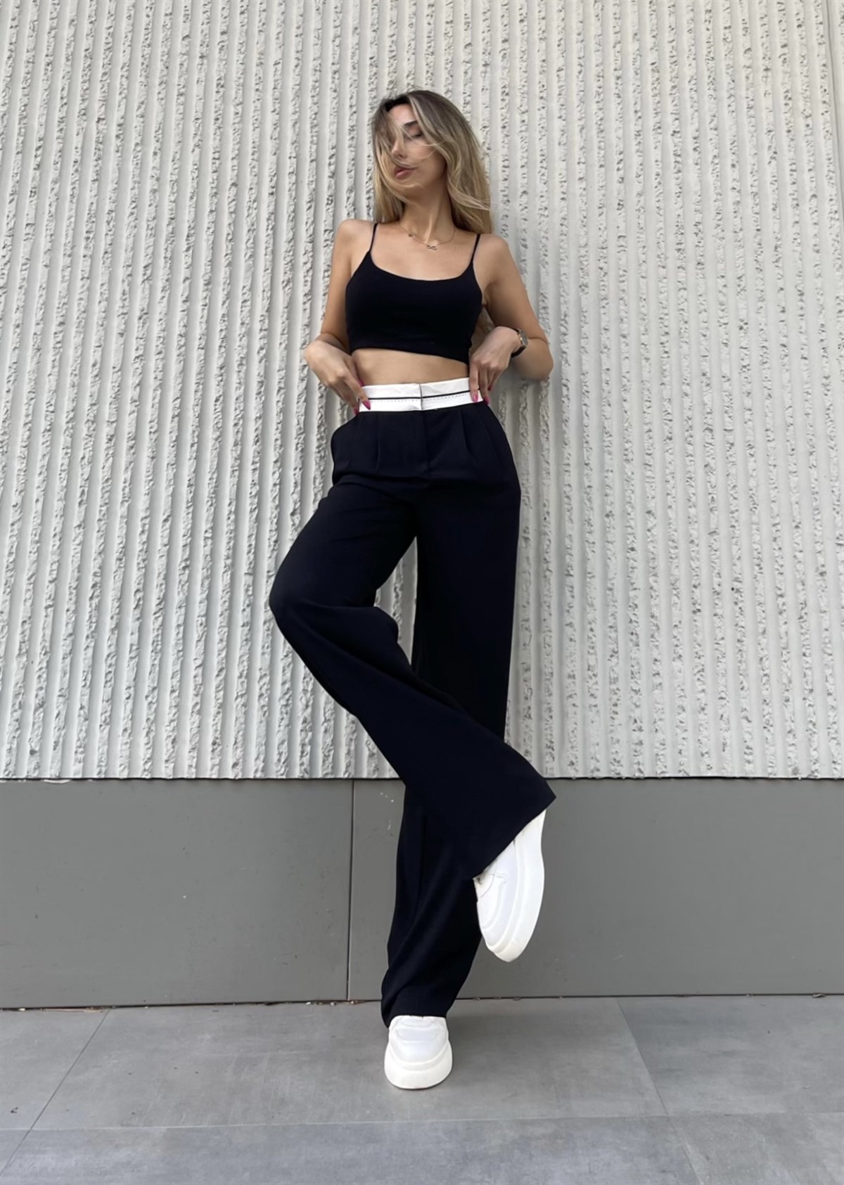 Line Palazzo Pantolon Siyah