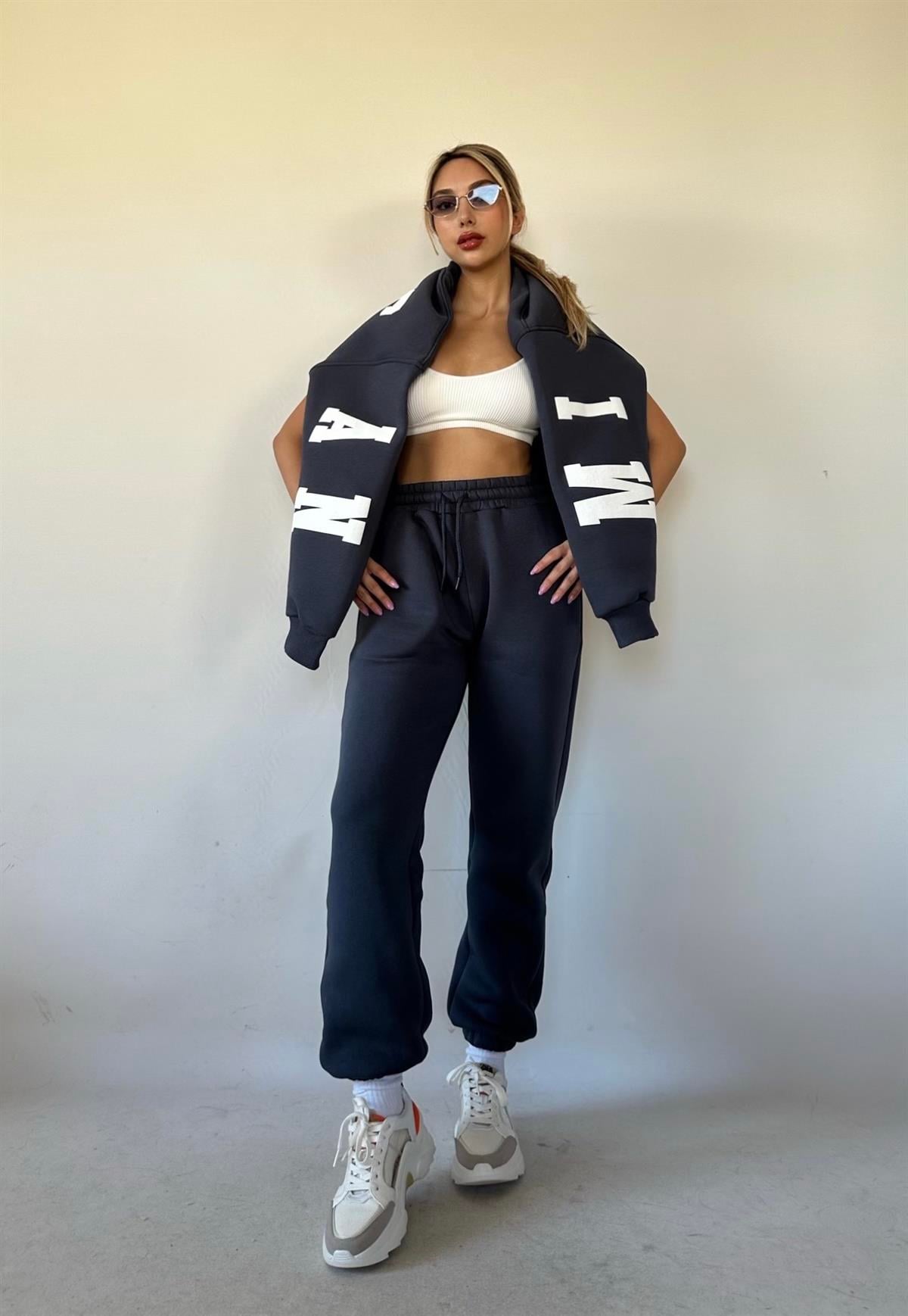 Premium Michigan Antrasit Alt-Üst Eşofman Takım 